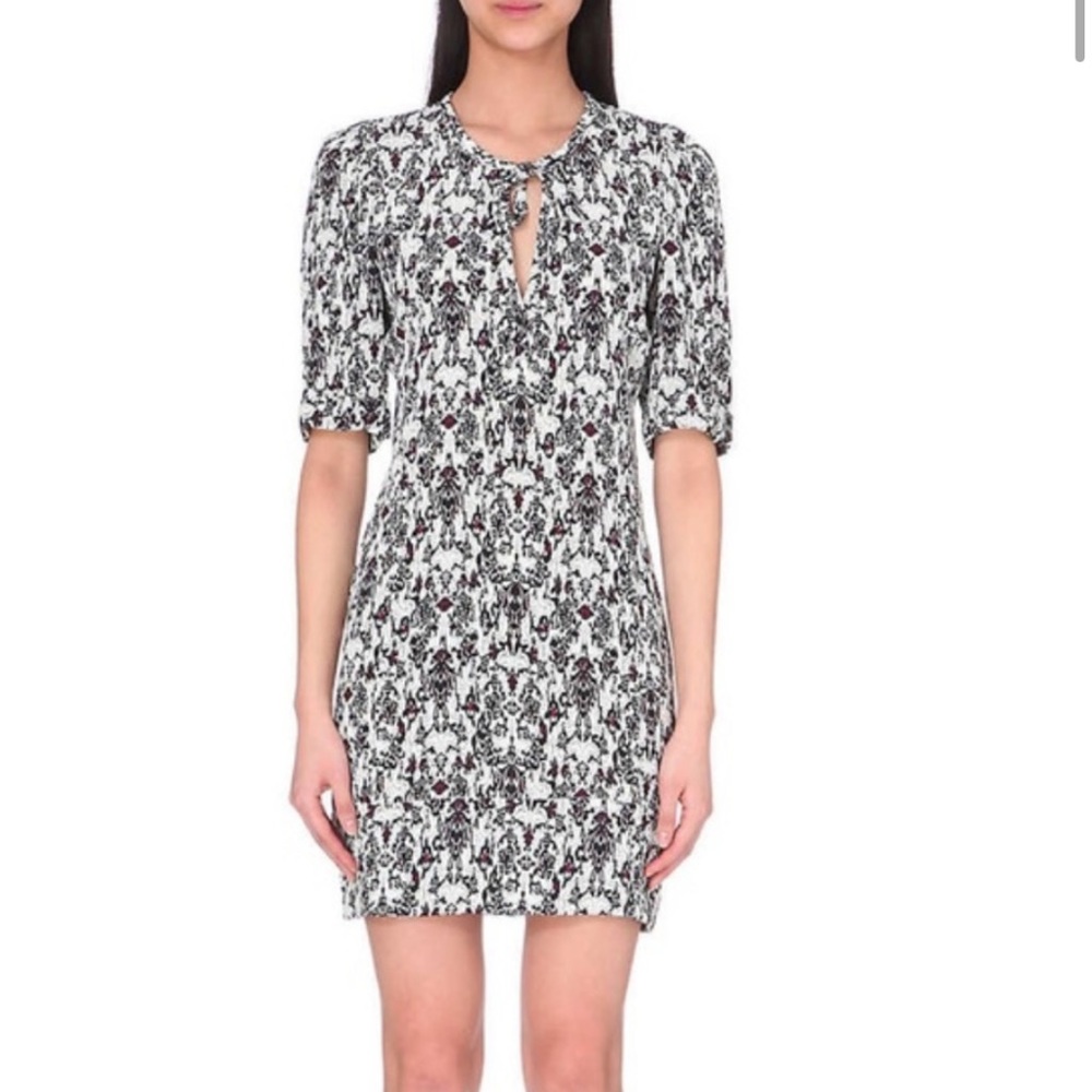 MAJE radenne printed crepe dress
